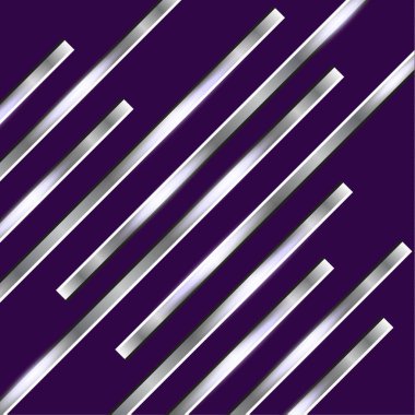 Koyu arkaplanda çapraz metal şeritler var. Cilalanmış doku, krom, gümüş, çelik, alüminyum. Tasarım konsepti. Vektör illüstrasyonu