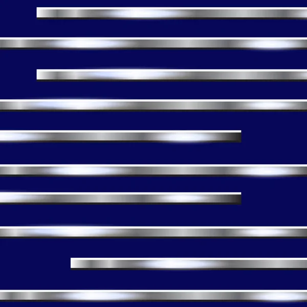 Горизонтальные Металлические Полосы Темном Фоне Полированная Текстура Хром Серебро Сталь — стоковый вектор
