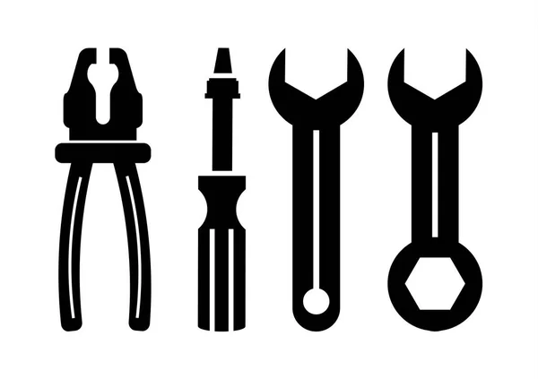 Set Icons Building Tools Vector Illustration — Stock Vector