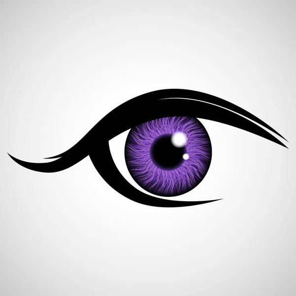 Human Eye Look Iris Ophthalmic Lenses Vector Illustration — Stock Vector