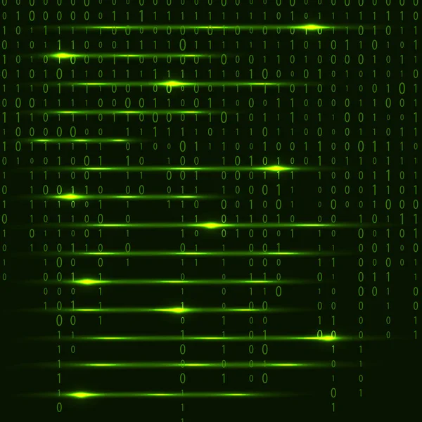 Technisch Abstrakter Hintergrund Mit Glühenden Linien Neonstreifen Vektorillustration Eps10 — Stockvektor