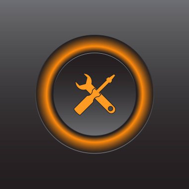 Koyu arkaplan üzerindeki bir web sitesi için parlak renkli izole simgeler. Finans, strateji, fikir, araştırma, işbirliği. Vektör illüstrasyonu.