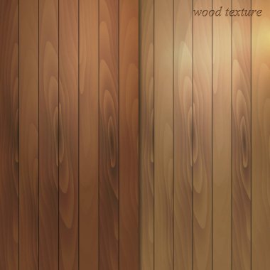 Gerçekçi ahşap dokular. Renkli parke deseni, kaplamalı tahta. Vektör illüstrasyonu.