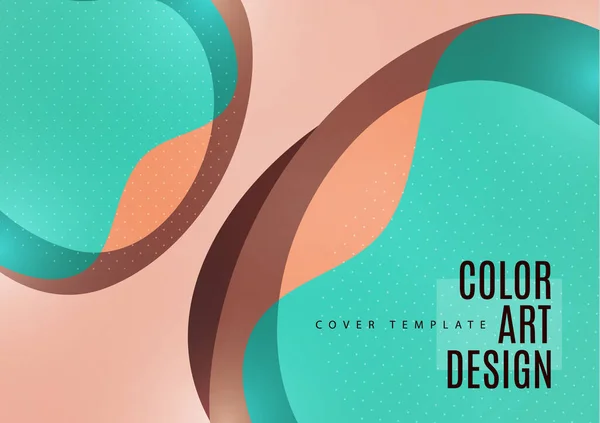 Bright Abstract Background Overlapping Smooth Shapes Trendy Template Wallpaper Banner — Stock Vector