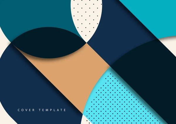 カラフルな紙のカット形状を持つ抽象的な背景 企業デザイン ポスター バナー はがきのテンプレート ベクターイラスト — ストックベクタ