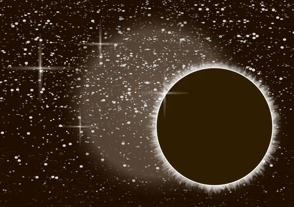 抽象的宇宙有创意的背景外太空日食 矢量说明 — 图库矢量图片