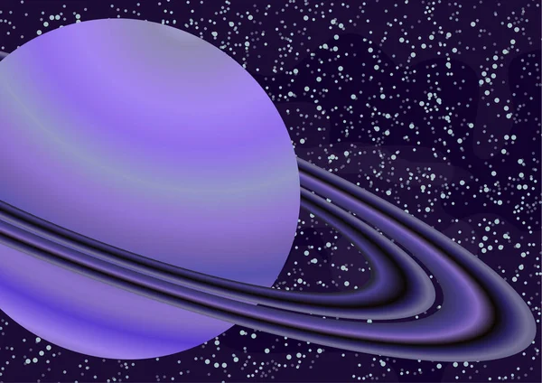 Planet Saturn Mit Einem Asteroidengürtel Sternenhimmel Bunten Raum Hintergrund Für — Stockvektor