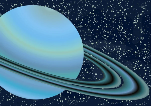 Planet Saturn Mit Einem Asteroidengürtel Sternenhimmel Bunten Raum Hintergrund Für — Stockvektor