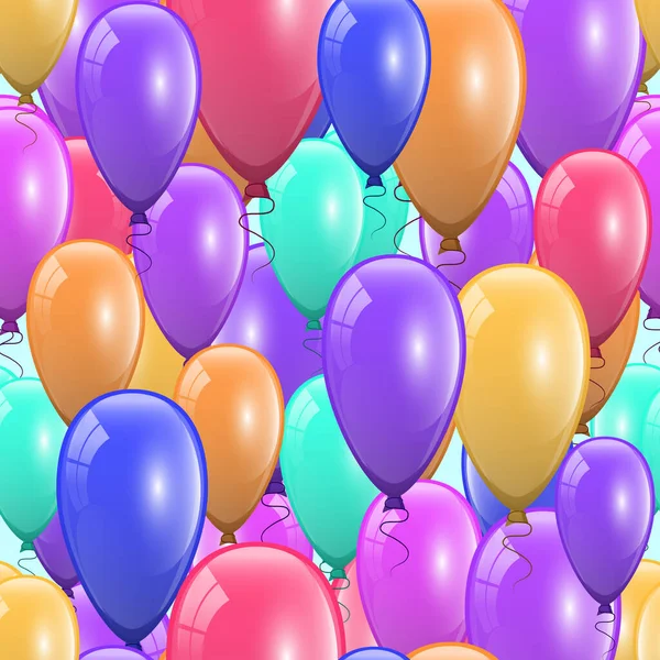 Hermoso Diseño Fondo Festivo Con Muchos Globos Colores Elemento Decoración — Vector de stock