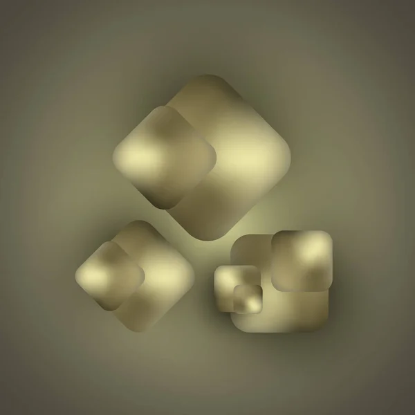Formes Géométriques Carré Losange Volume Couleurs Vives Maille Contexte Abstrait — Image vectorielle