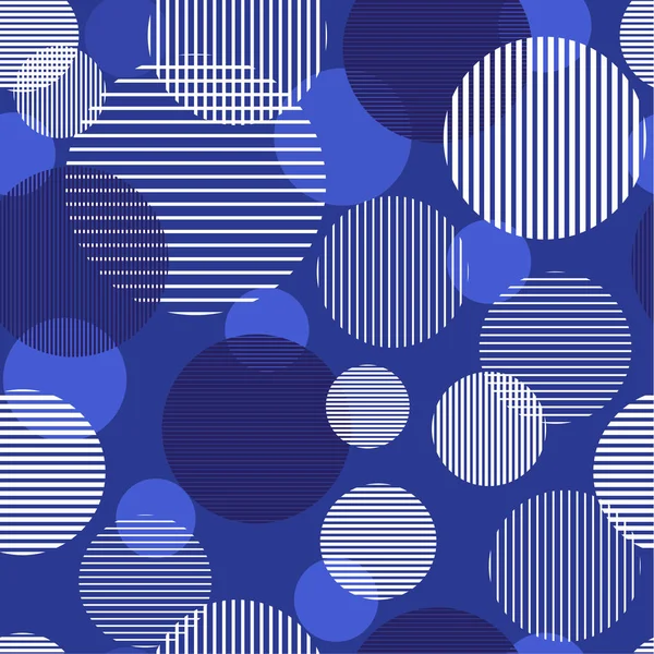 Dikey ve yatay çizgili daireleri olan kusursuz geometrik desen. Modaya uygun el yapımı doku. Kağıt, kumaş, iç öğeler ve diğer kullanıcılar için modern soyut tasarım. Vektör grafikleri.