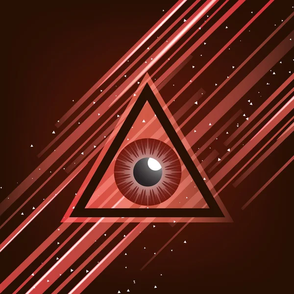 Symbol All Seeing Eye God Modern Creative Design Vector Illustration — Stock Vector