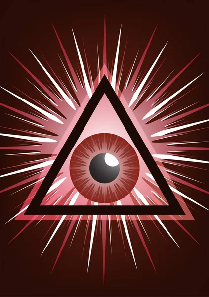 Symbol All Seeing Eye God Modern Creative Design Vector Illustration — Stock Vector