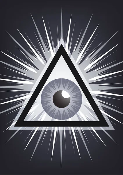 Symbol All Seeing Eye God Modern Creative Design Vector Illustration — Stock Vector