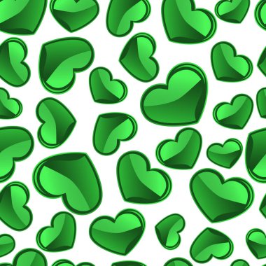 Kusursuz desen. Tasarımın için parlak bir kalp. Vektör illüstrasyonu.