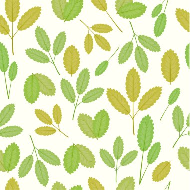 Duvar kağıdı, tebrik kartı, hediye kutusu, tekstil baskısı için yaprakları olan kusursuz çiçek deseni. Vektör grafikleri