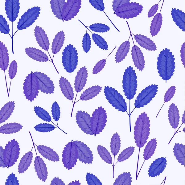 グリーティングカード ギフトボックス テキスタイルプリントのための葉とシームレスな花のパターン ベクトルグラフィックス — ストックベクタ