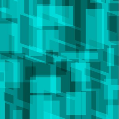 Parlak geometrik şekiller. Dikdörtgenler üst üste biniyor. Tasarımınız için vektör grafik illüstrasyonu.