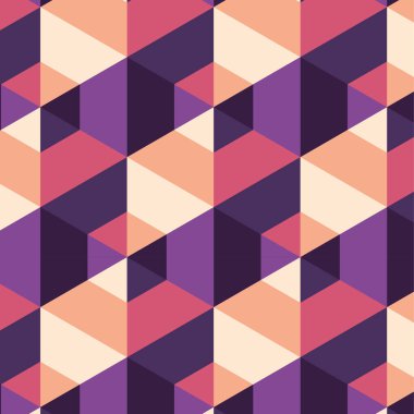 Parlak geometrik, kusursuz, tekrarlayan altıgen şekiller. Modern stil dokusu. Tekrar eden geometrik fayanslar. Ses efektli doğrusal monokrom küpleri. Vektör grafikleri.