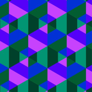 Parlak geometrik, kusursuz, tekrarlayan altıgen şekiller. Modern stil dokusu. Tekrar eden geometrik fayanslar. Ses efektli doğrusal monokrom küpleri. Vektör grafikleri.