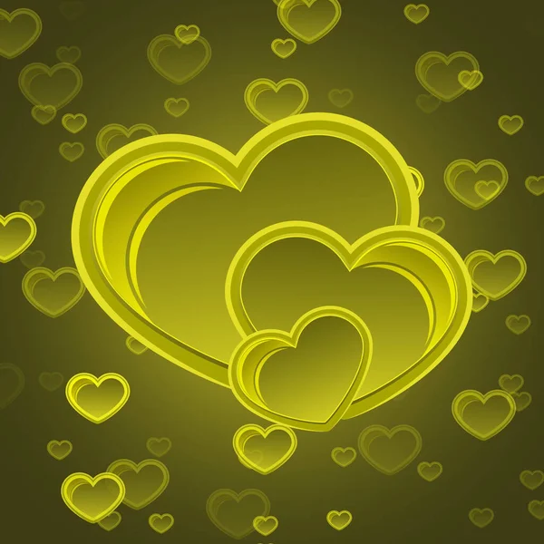 Heart Declaration Love Postcard Congratulations Valentine Day Happy Birthday Wedding — Stock Vector