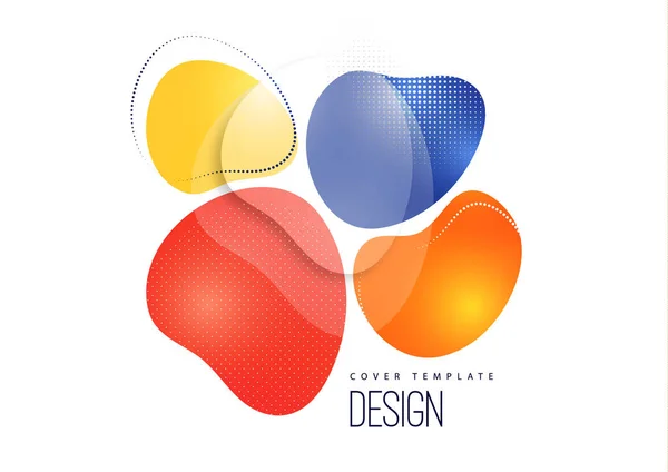 Яркие Динамичные Гладкие Формы Цветной Геометрический Фон Шаблон Корпоративного Дизайна — стоковый вектор