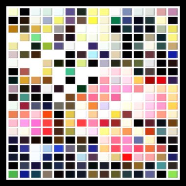 İzole edilmiş küçük dikdörtgenlerden soyut çok renkli geometrik dekoratif arkaplanın vektör çizimi. Tasarımınız için parlak renkli mozaik. - Vektör grafikleri