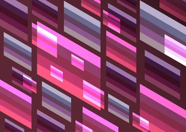 長方形とストライプの明るい近代的なアイソメトリックアブストラクト組成 デザインプロジェクトの完璧な背景 ベクトルグラフィックス — ストックベクタ