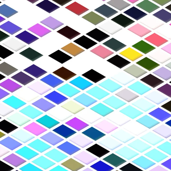 Ilustración Vectorial Fondo Decorativo Geométrico Multicolor Abstracto Partir Pequeños Rectángulos — Vector de stock
