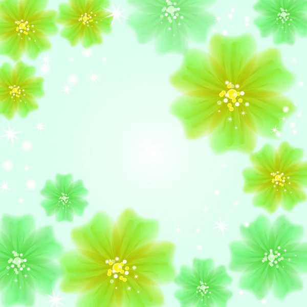 Fond Créatif Abstrait Sous Forme Fleurs Florissantes Délicates Lumineuses Vector — Image vectorielle