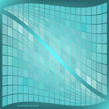 Parlak bir arkaplan üzerinde dalgalı mozaik olan soyut geometrik kompozisyon. Tasarımınız için vektör illüstrasyonu.