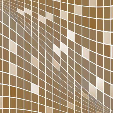 Parlak bir arkaplan üzerinde dalgalı mozaik olan soyut geometrik kompozisyon. Tasarımınız için vektör illüstrasyonu.