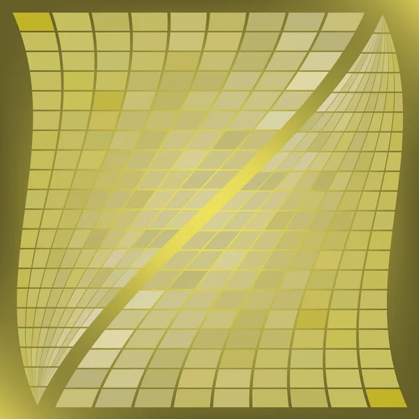 Composición Geométrica Abstracta Con Mosaico Ondulado Sobre Fondo Color Brillante — Vector de stock