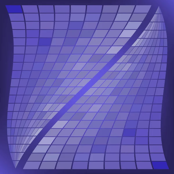Composition Géométrique Abstraite Avec Une Mosaïque Ondulée Sur Fond Couleur — Image vectorielle