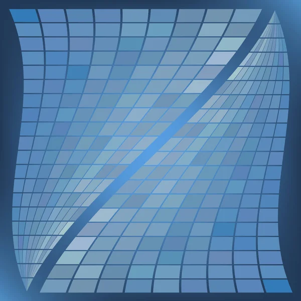 Abstracte Geometrische Compositie Met Een Golvend Mozaïek Een Heldere Achtergrond — Stockvector