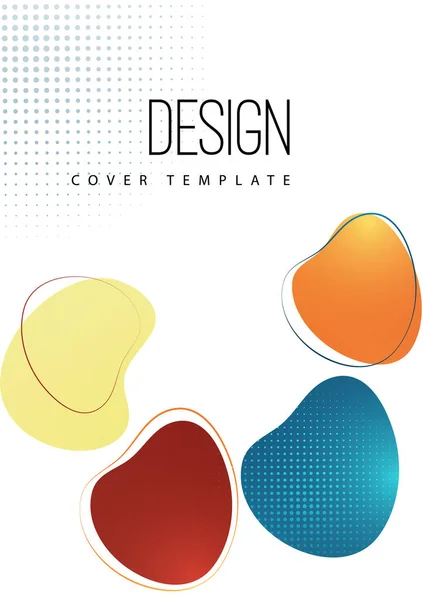 Smooth Abstract Shapes Colorful Advertising Banner Sale Seasonal Discounts Template — Stock Vector