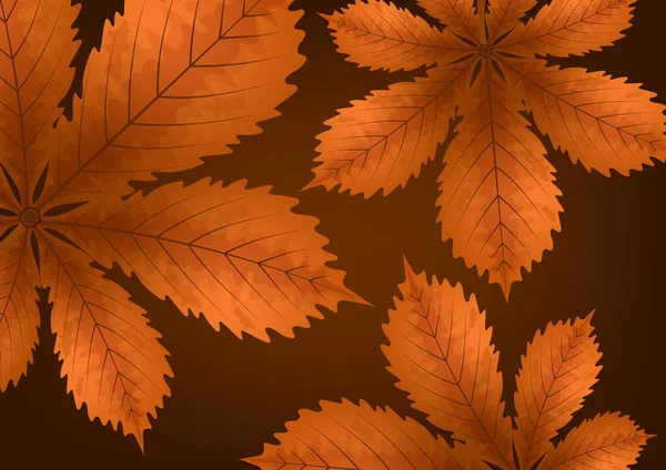 Fond Abstrait Élégant Lumineux Avec Des Feuilles Châtaignier Pour Votre — Image vectorielle