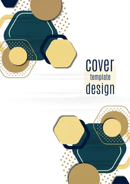 Abstrakter Hintergrund Heller Geometrischer Formen Designvorlage Für Präsentation Faltblatt Flyer — Stockvektor