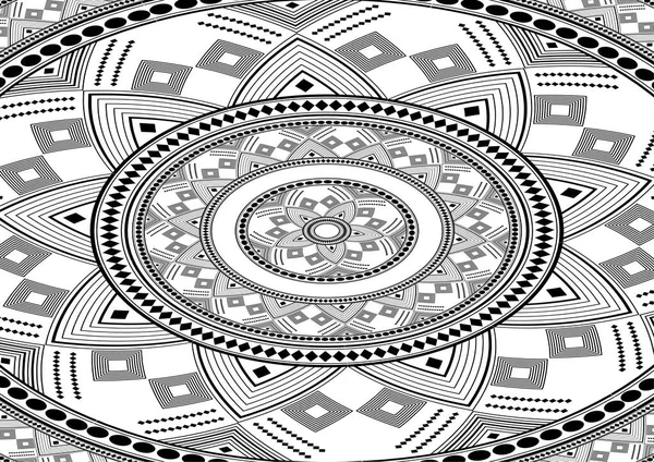 Fondo Vectorial Patrón Redondo Forma Mandala Elementos Decorativos Antiguos Motivos — Vector de stock