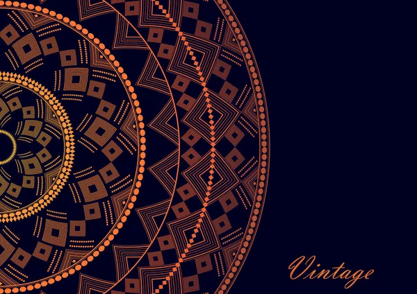 Mandala Elemento Gráfico Aislado Ornamento Oriental Patrón Geométrico Estilizada Decoración — Vector de stock