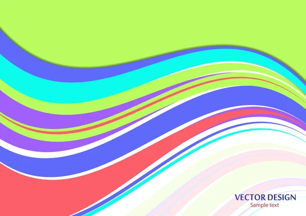 Κυματιστές Ρίγες Χρωμάτων Γραμμές Μοντέρνα Κορεσμένα Χρώματα Φωτεινό Αφηρημένο Μοτίβο — Διανυσματικό Αρχείο
