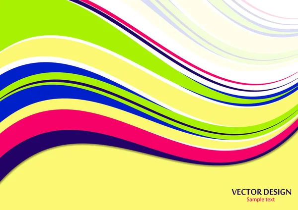 Κυματιστές Ρίγες Χρωμάτων Γραμμές Μοντέρνα Κορεσμένα Χρώματα Φωτεινό Αφηρημένο Μοτίβο — Διανυσματικό Αρχείο