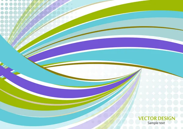 Wellenförmige Farbstreifen Linien Trendy Gesättigte Farben Helle Abstrakte Muster Vektor — Stockvektor