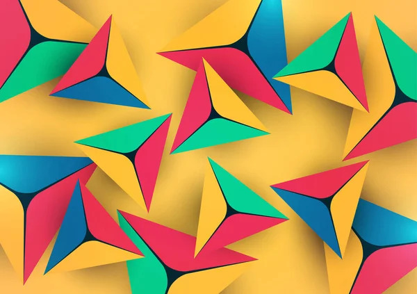 Fondo Colorido Abstracto Con Elementos Geométricos Pirámides Triángulos Diseño Cubierta — Archivo Imágenes Vectoriales