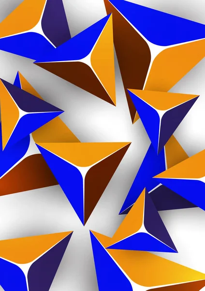 Fondo Colorido Abstracto Con Elementos Geométricos Pirámides Triángulos Diseño Cubierta — Archivo Imágenes Vectoriales