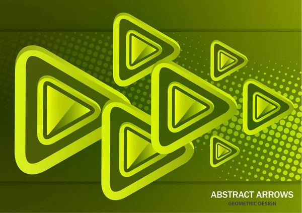 Modèle Fond Abstrait Futuriste Avec Des Flèches Partir Triangles Éléments — Image vectorielle