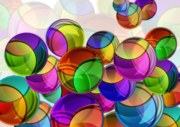 Творчі Векторні Ілюстрації Різноманітних Яскравих Багатобарвних Кіл Тіні Накладка Кольорів — стоковий вектор