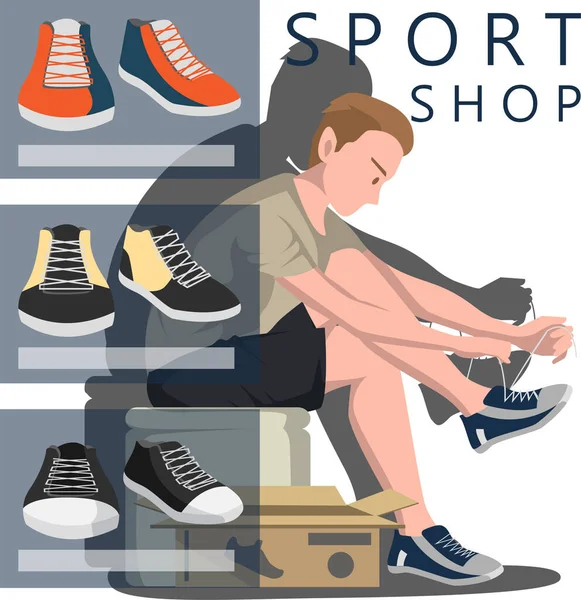 Ілюстрація Реклами Інтернет Магазину Взуття — стокове фото