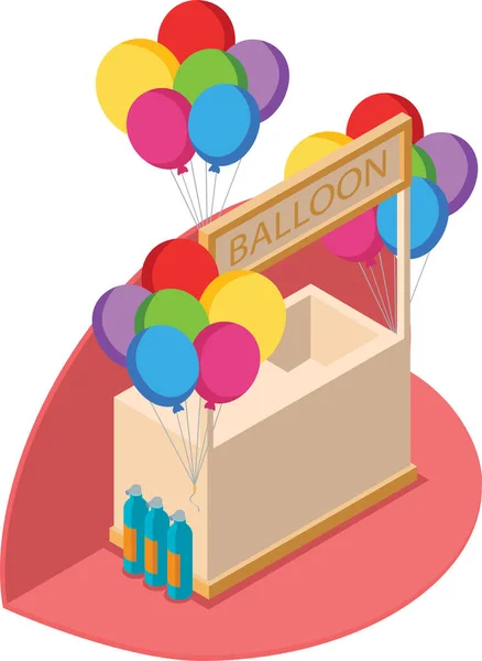 Ilustração Barraca Colorida Balão — Fotografia de Stock