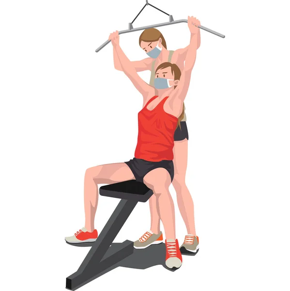 Gym Tutor Teaching Her Gym Member How Use Gym Equipment — Stock Photo, Image